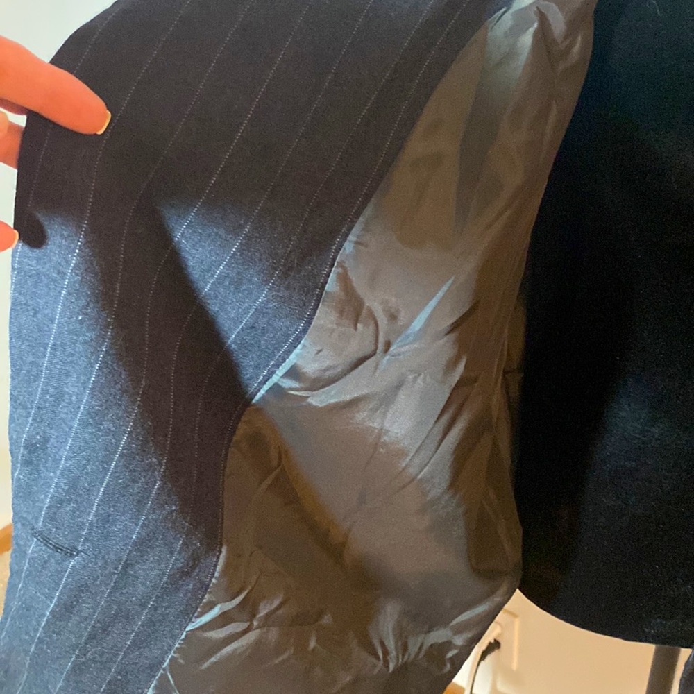 Pinstriped Wool Blazer - Picture 3 of 4